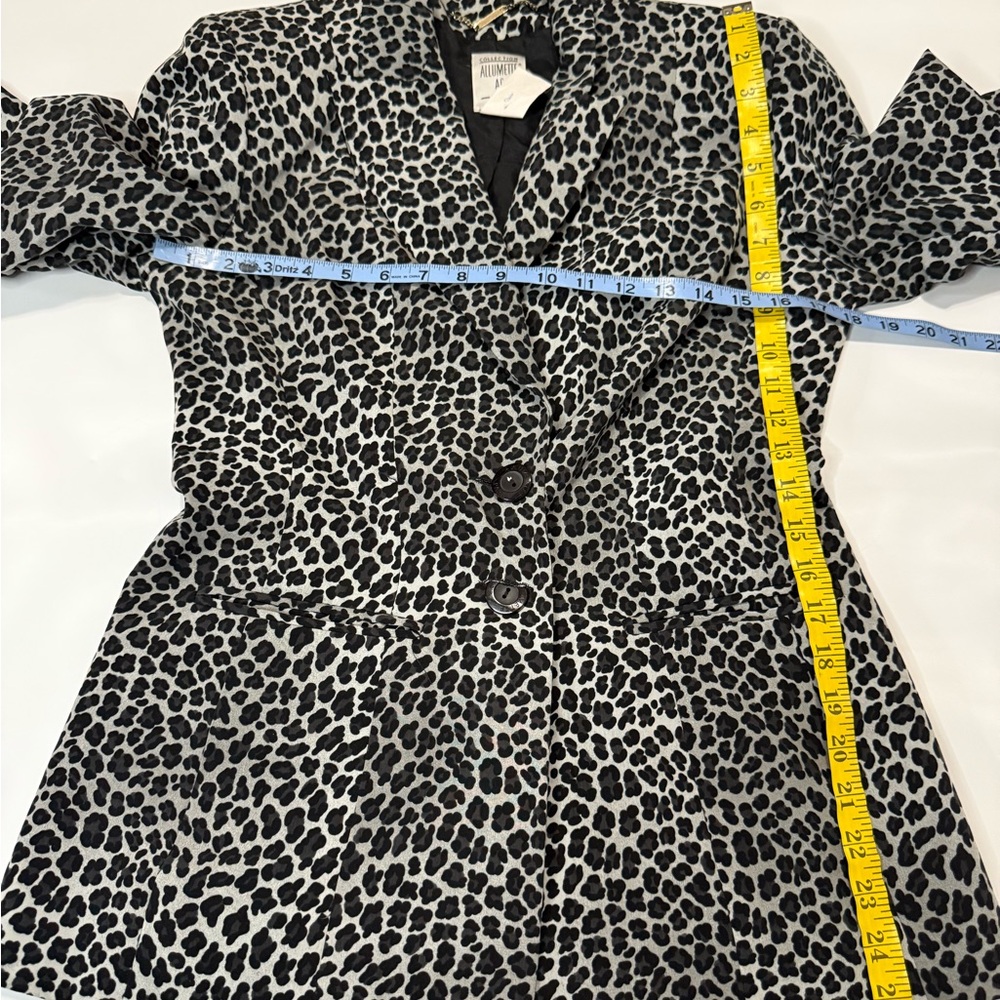 Allumette  AC Paris Animal Print Black & White Women's Blazer size 10 - Picture 14 of 14